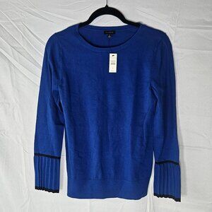 Talbots Long Sleeve Pullover Sweater - Pleated Cuffs - Size S - NWT